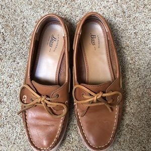 Bass Tan Leather Boater or Deck Shoe